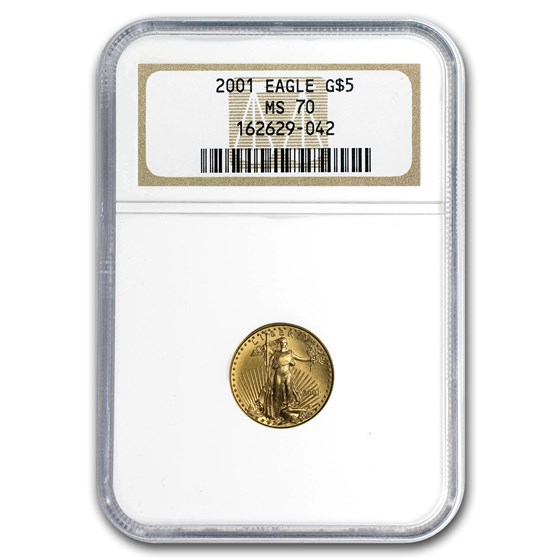 2001 1/10 oz American Gold Eagle MS-70 NGC 2001 1/10 oz American Gold Eagle MS-70 NGC