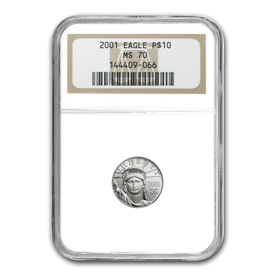 2001 1/10 oz American Platinum Eagle MS-70 NGC