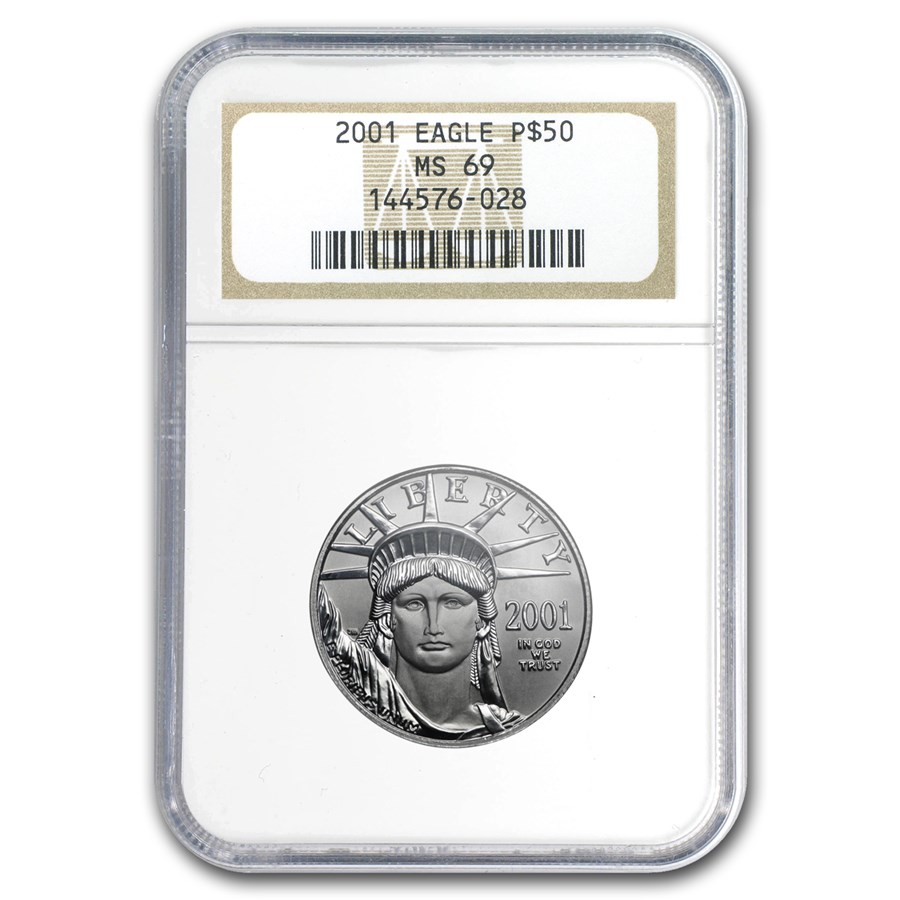 2001 1/2 oz American Platinum Eagle MS-69 NGC