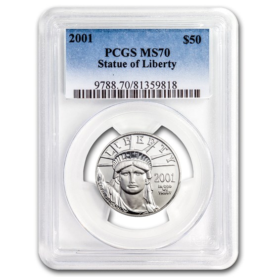 2001 1/2 oz American Platinum Eagle MS-70 PCGS 2001 1/2 oz American Platinum Eagle MS-70 PCGS