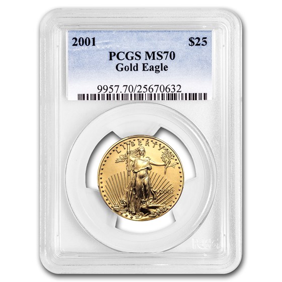 2001 1/2 oz Gold American Eagle MS-70 PCGS 2001 1/2 oz Gold American Eagle MS-70 PCGS