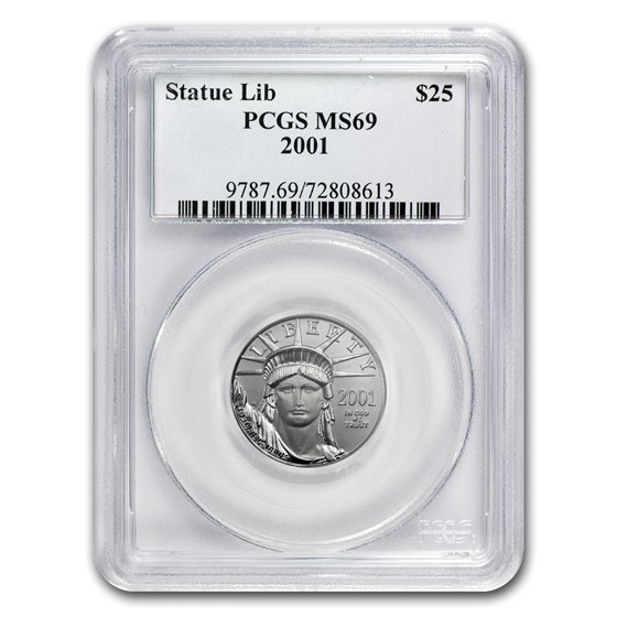 2001 1/4 oz American Platinum Eagle MS-69 PCGS 2001 1/4 oz American Platinum Eagle MS-69 PCGS