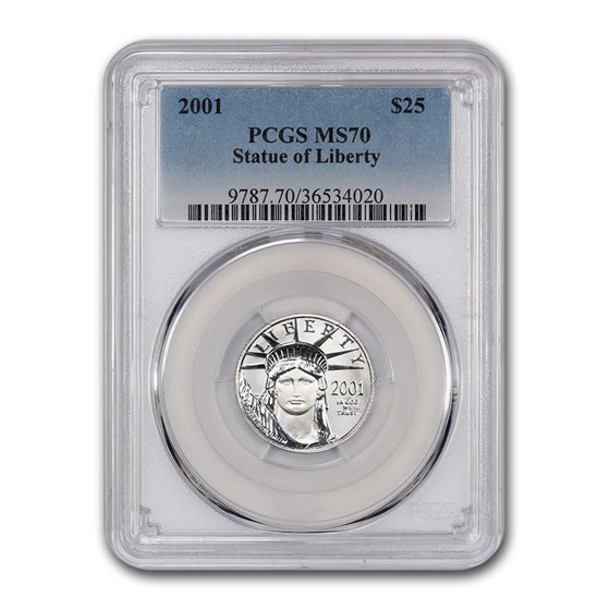2001 1/4 oz American Platinum Eagle MS-70 PCGS 2001 1/4 oz American Platinum Eagle MS-70 PCGS