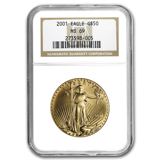 2001 1 oz American Gold Eagle MS-69 NGC 2001 1 oz American Gold Eagle MS-69 NGC
