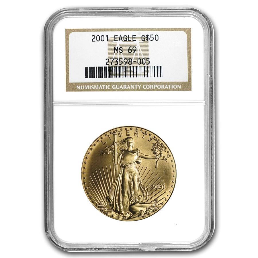 2001 1 oz American Gold Eagle MS-69 NGC