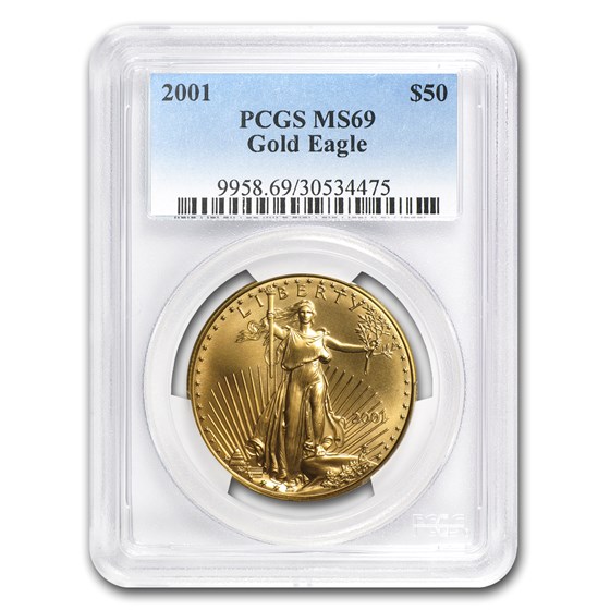 2001 1 oz American Gold Eagle MS-69 PCGS 2001 1 oz American Gold Eagle MS-69 PCGS