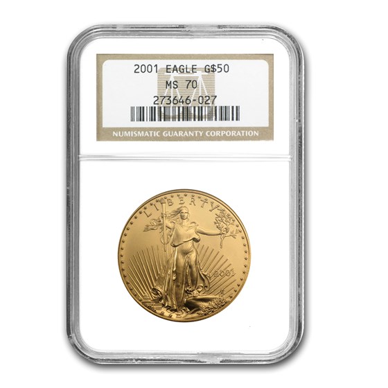 2001 1 oz American Gold Eagle MS-70 NGC 2001 1 oz American Gold Eagle MS-70 NGC