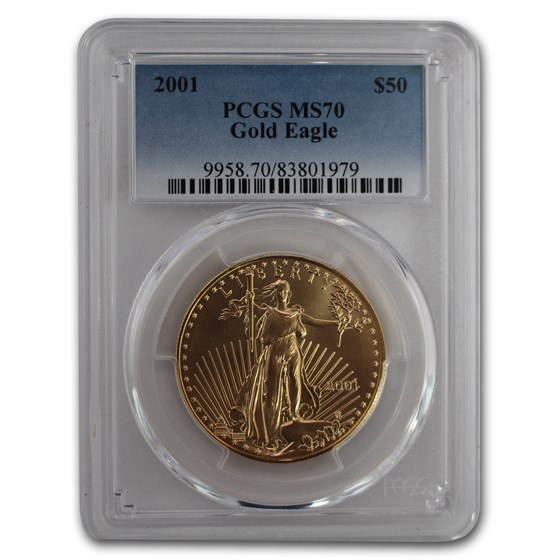 2001 1 oz American Gold Eagle MS-70 PCGS 2001 1 oz American Gold Eagle MS-70 PCGS