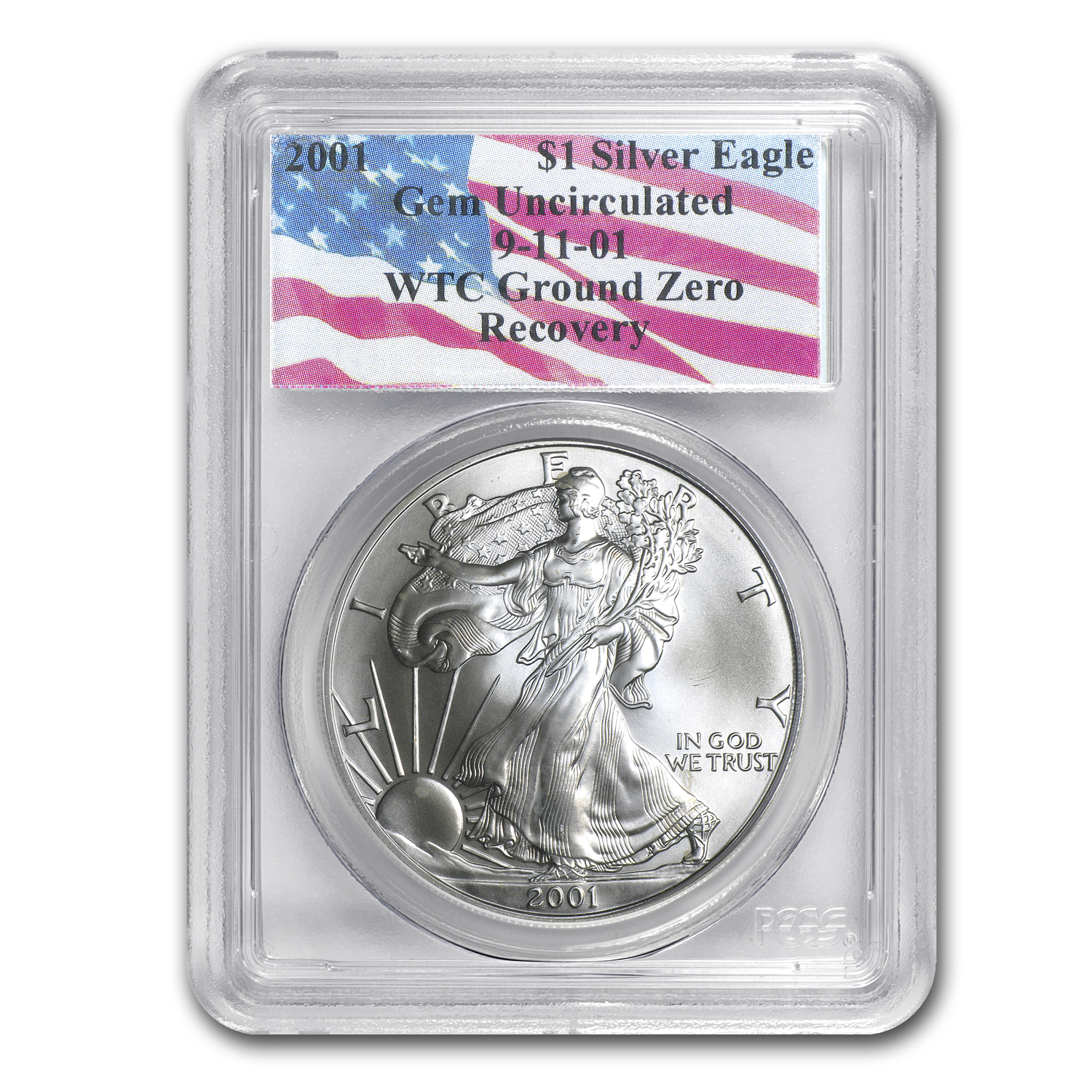 Buy 2001 American Silver Eagle Gem Unc PCGS (World Trade Center