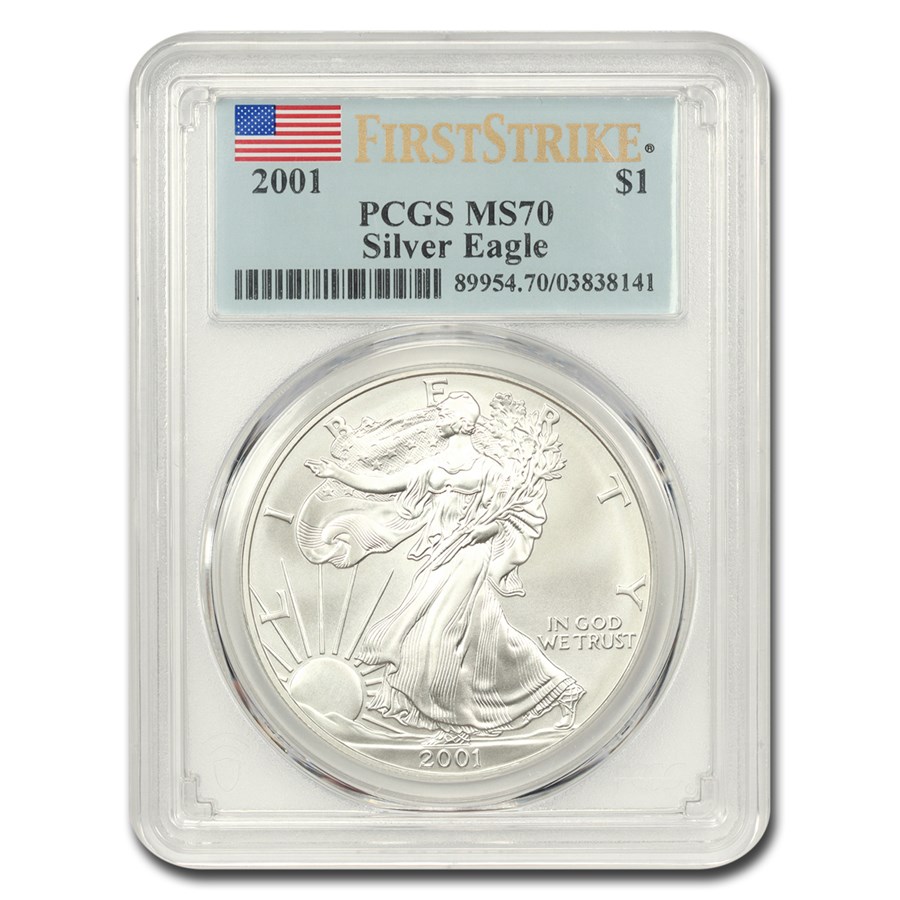 2001 American Silver Eagle MS-70 PCGS (First Strike)