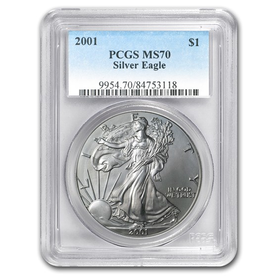 2001 American Silver Eagle MS-70 PCGS 2001 American Silver Eagle MS-70 PCGS