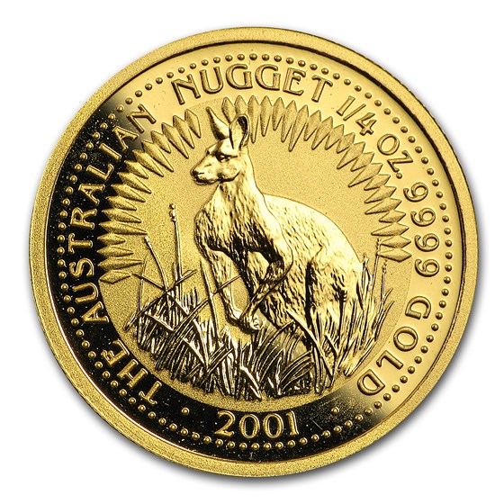 2001 Australia 1/4 oz Gold Nugget BU