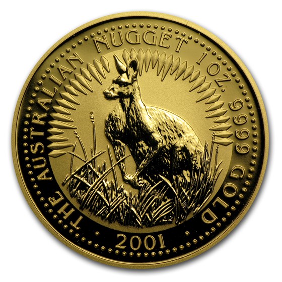 2001 Australia 1 oz Gold Nugget BU