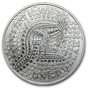 2001 Australia 1 oz Silver Kangaroo (In Capsule)