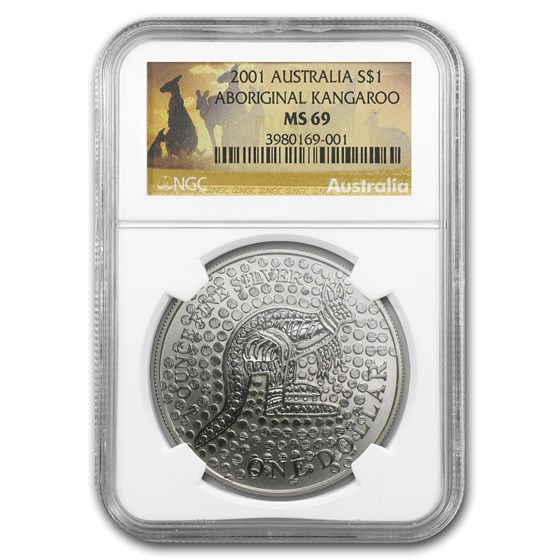 2001 Australia 1 oz Silver Kangaroo MS-69 NGC 2001 Australia 1 oz Silver Kangaroo MS-69 NGC