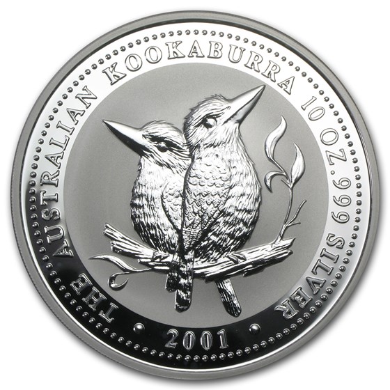 2001 Australia 10 oz Silver Kookaburra BU