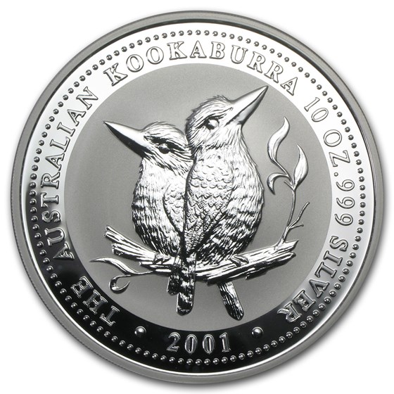 2001 Australia 10 oz Silver Kookaburra BU 2001 Australia 10 oz Silver Kookaburra BU