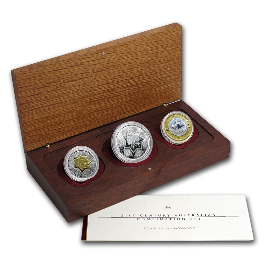 2001 Australia 21st Century Combination Set (w/Box & COA)