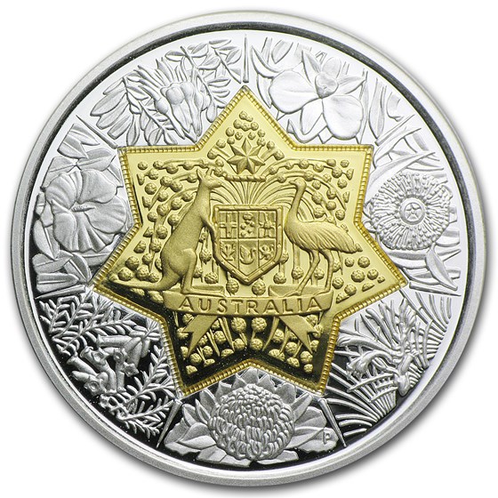 2001 Australia Bi-Metal 21st Century Floral Emblem Coin 2001 Australia Bi-Metal 21st Century Floral Emblem Coin