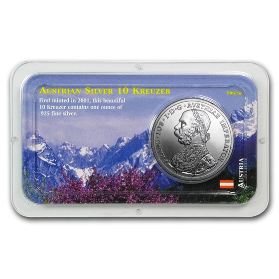 2001 Austria Silver 10 Kreuzer BU 2001 Austria Silver 10 Kreuzer BU