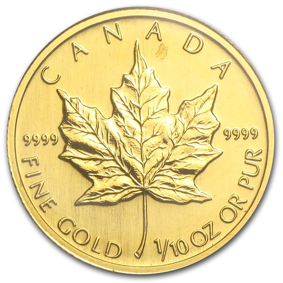2001 Canada 1/10 oz Gold Maple Leaf BU 2001 Canada 1/10 oz Gold Maple Leaf BU