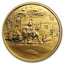 2001 Canada 1/2 oz Prf Gold $200 Canadian Art The Habitant Farm