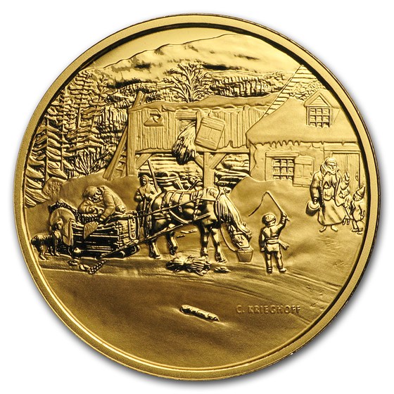 2001 Canada 1/2 oz Prf Gold $200 Canadian Art The Habitant Farm 2001 Canada 1/2 oz Prf Gold $200 Canadian Art The Habitant Farm