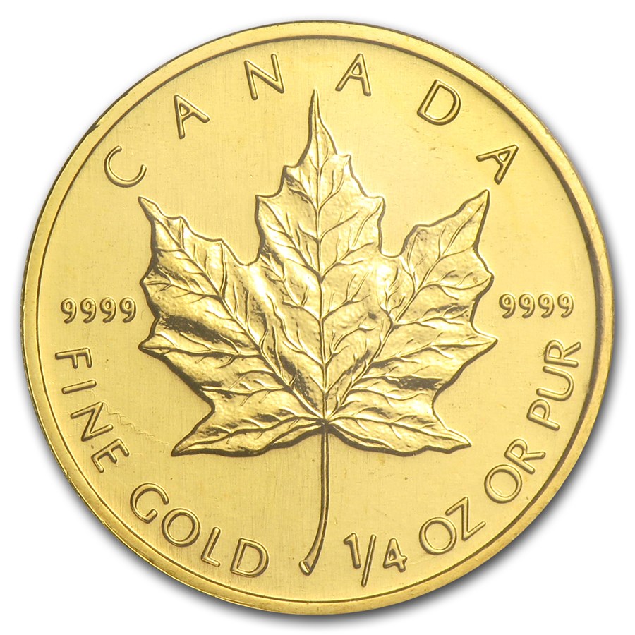 2001 Canada 1/4 oz Gold Maple Leaf BU