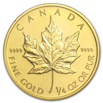 2001 Canada 1/4 oz Gold Maple Leaf BU