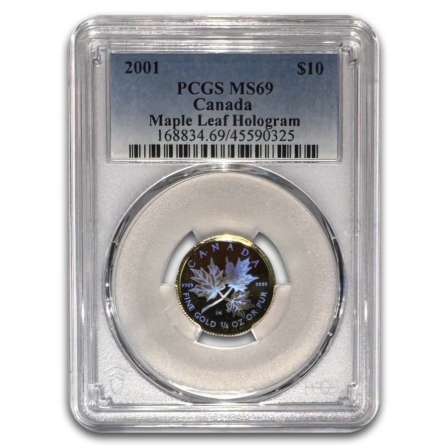 2001 Canada 1/4 oz Gold Maple Leaf MS-69 PCGS (Hologram)