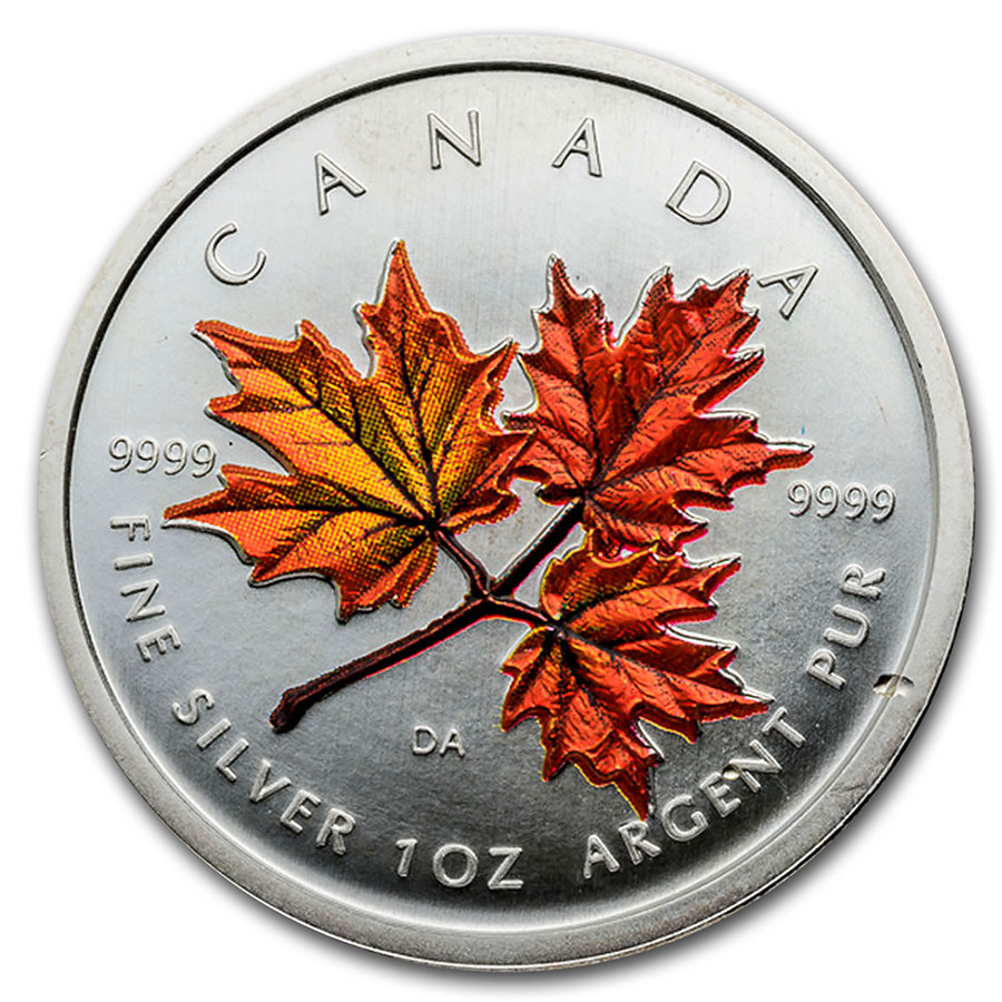 Buy 2001 Canadian 1 oz Silver Maple Leaf Colorized (Dmg) | APMEX