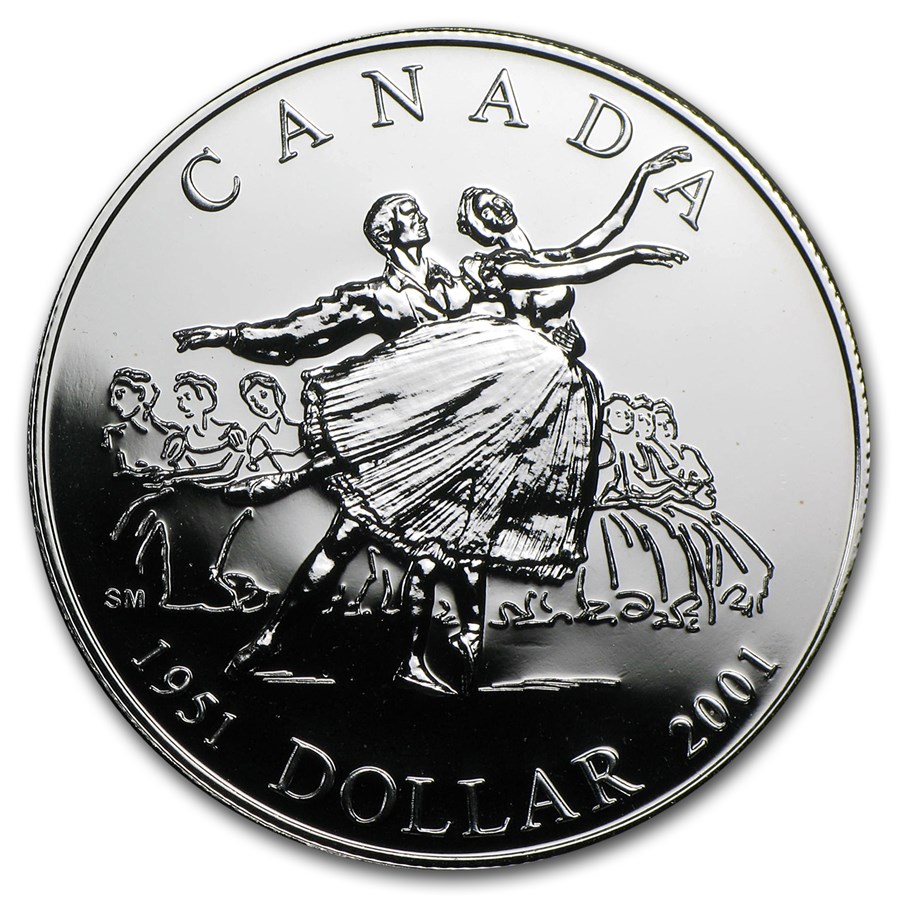 2001 Canada Silver $1 National Ballet of Canada BU (Coin Only)