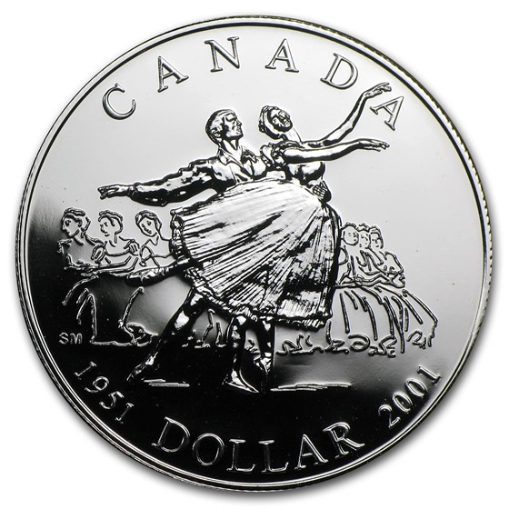 2001 Canada Silver $1 National Ballet of Canada BU (Coin Only) 2001 Canada Silver $1 National Ballet of Canada BU (Coin Only)