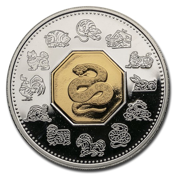 2001 Canada Silver $15 Lunar Snake Proof (Original Box & COA) 2001 Canada Silver $15 Lunar Snake Proof (Original Box & COA)