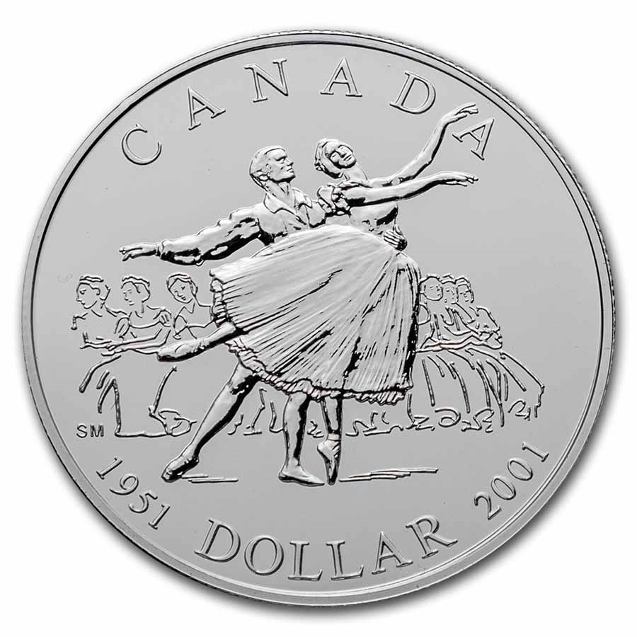 2001 Canada Silver Dollar BU (Canada National Ballet w/OGP)