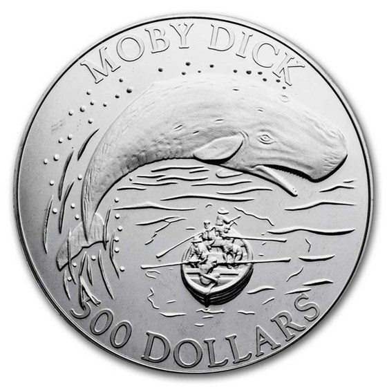 2001 Cook Islands Silver $500 "Moby Dick" Proof