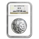 2001-D Buffalo $1 Silver Commem MS-70 NGC