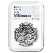 Buy 2001-D Buffalo $1 Silver Commem MS-70 NGC | APMEX