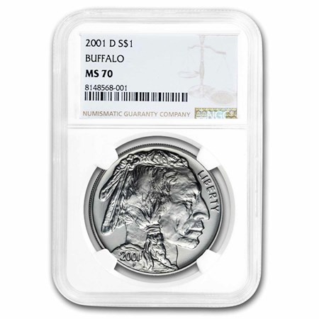 Buy 2001-D Buffalo $1 Silver Commem MS-70 NGC | APMEX