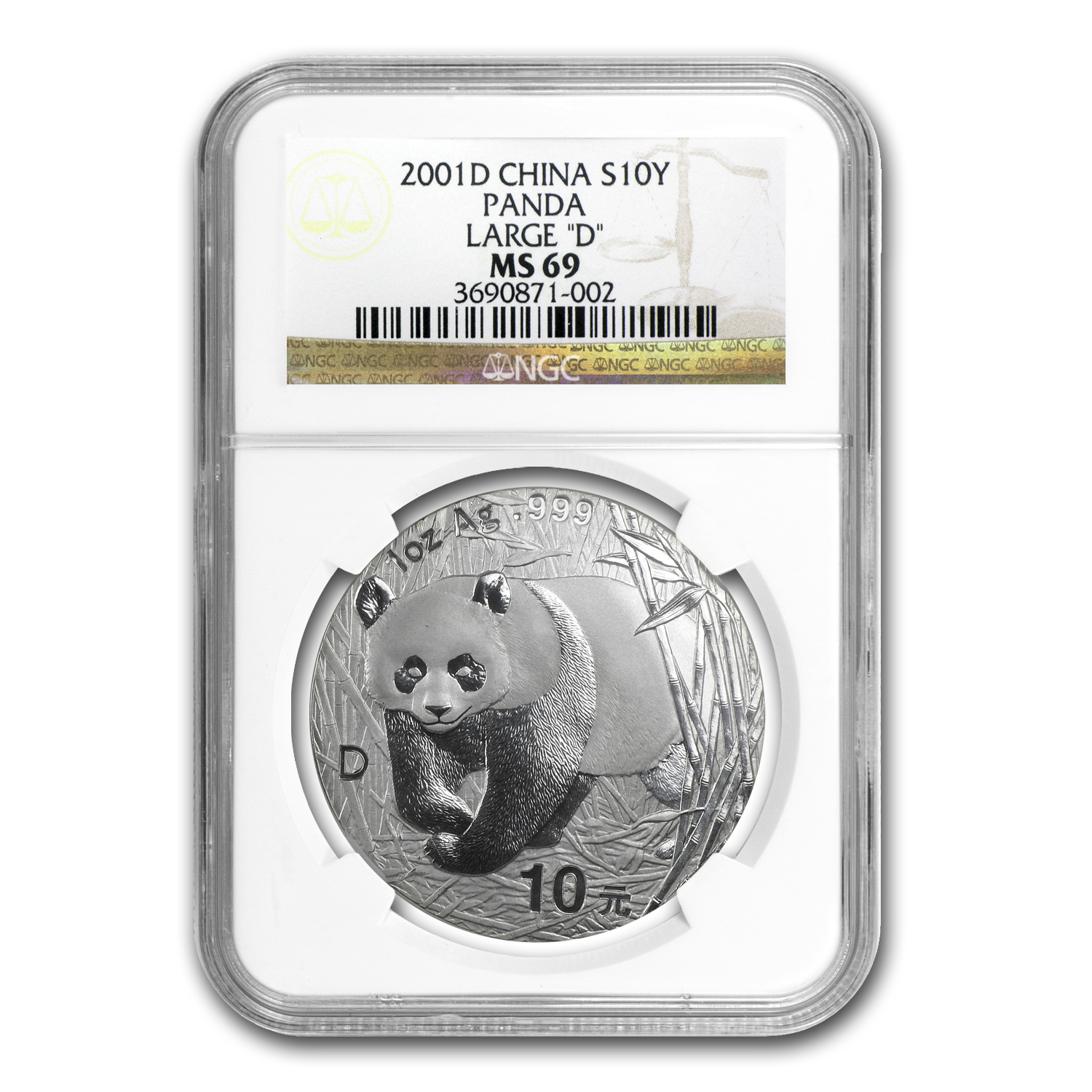 Buy 2001-D China 1 oz Silver Panda MS-69 NGC (Large D) | APMEX