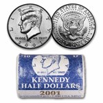 2001-D Kennedy Half Dollar 20-Coin Mint Wrapped Roll BU