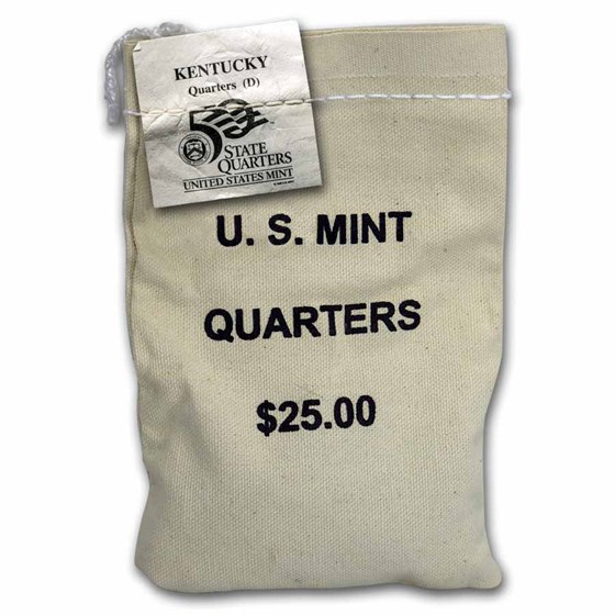 2001-D Kentucky Statehood Quarter $25 Sealed Mint Bag BU 2001-D Kentucky Statehood Quarter $25 Sealed Mint Bag BU
