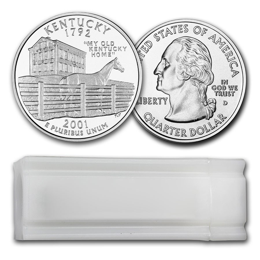 2001-D Kentucky Statehood Quarter 40-Coin Roll BU