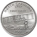 2001-D North Carolina State Quarter BU