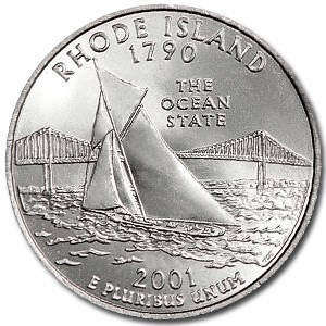 2001-D Rhode Island State Quarter BU