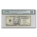 2001 (F-Atlanta) $50 FRN VF-35 PMG (Fr#2127-F) Missing Print