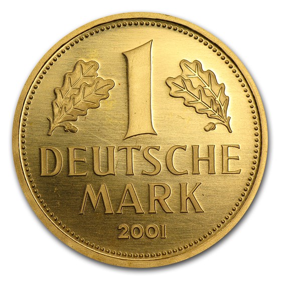 2001 Germany Gold 1 DM Farewell to the Deutsche Mark BU 2001 Germany Gold 1 DM Farewell to the Deutsche Mark BU