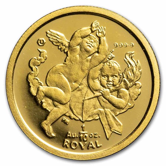 2001 Gibraltar Gold 1/10 oz Royal Cherubs 2001 Gibraltar Gold 1/10 oz Royal Cherubs