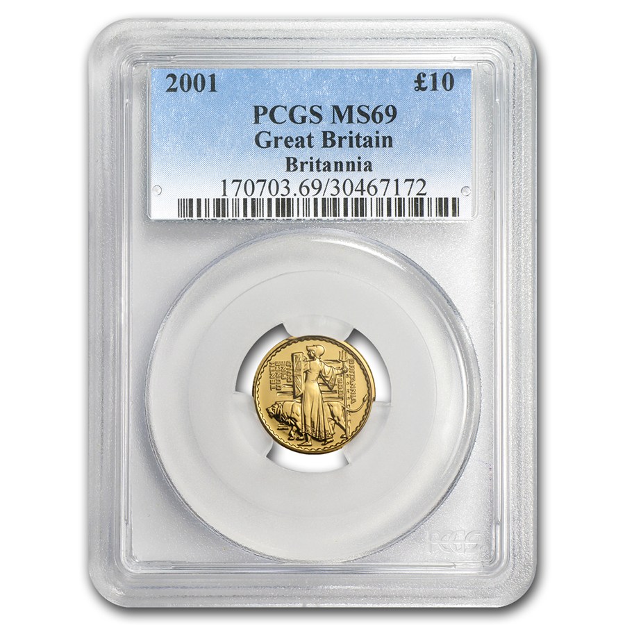 Buy 2001 Great Britain 1/10 oz Gold Britannia MS-69 PCGS | APMEX