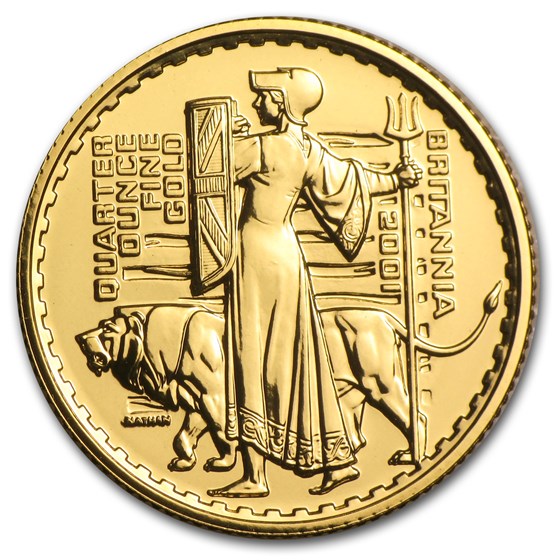 2001 Great Britain 1/4 oz Gold Britannia BU 2001 Great Britain 1/4 oz Gold Britannia BU